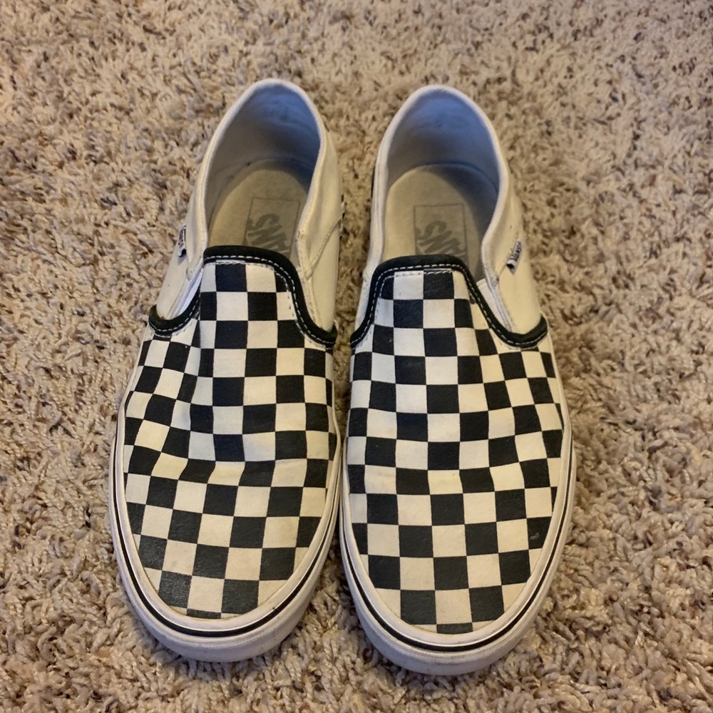 Checkered Slip On Vans